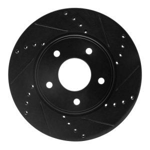 Chevrolet City Express Brake Rotor (1) - Front Right - R1 Concepts - Drilled & Slotted - Black - `11-`25